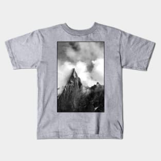 Aiguille du Dru, Valee de Chamonix, France Kids T-Shirt